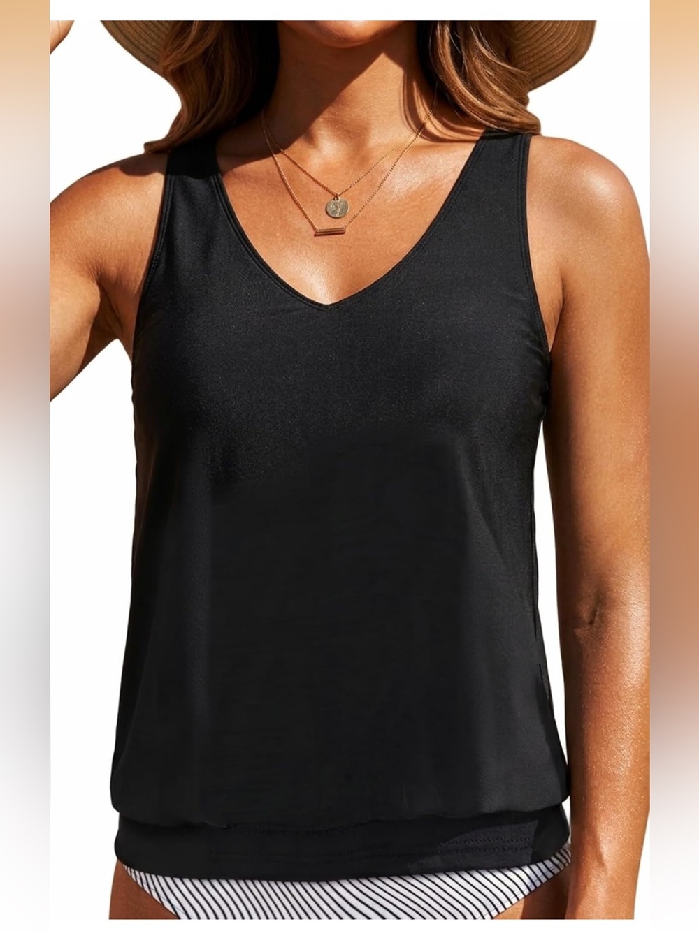 Blouson Tankini Top Loose Fit Swim Top Only No Bottom XXL.2095/7-1
